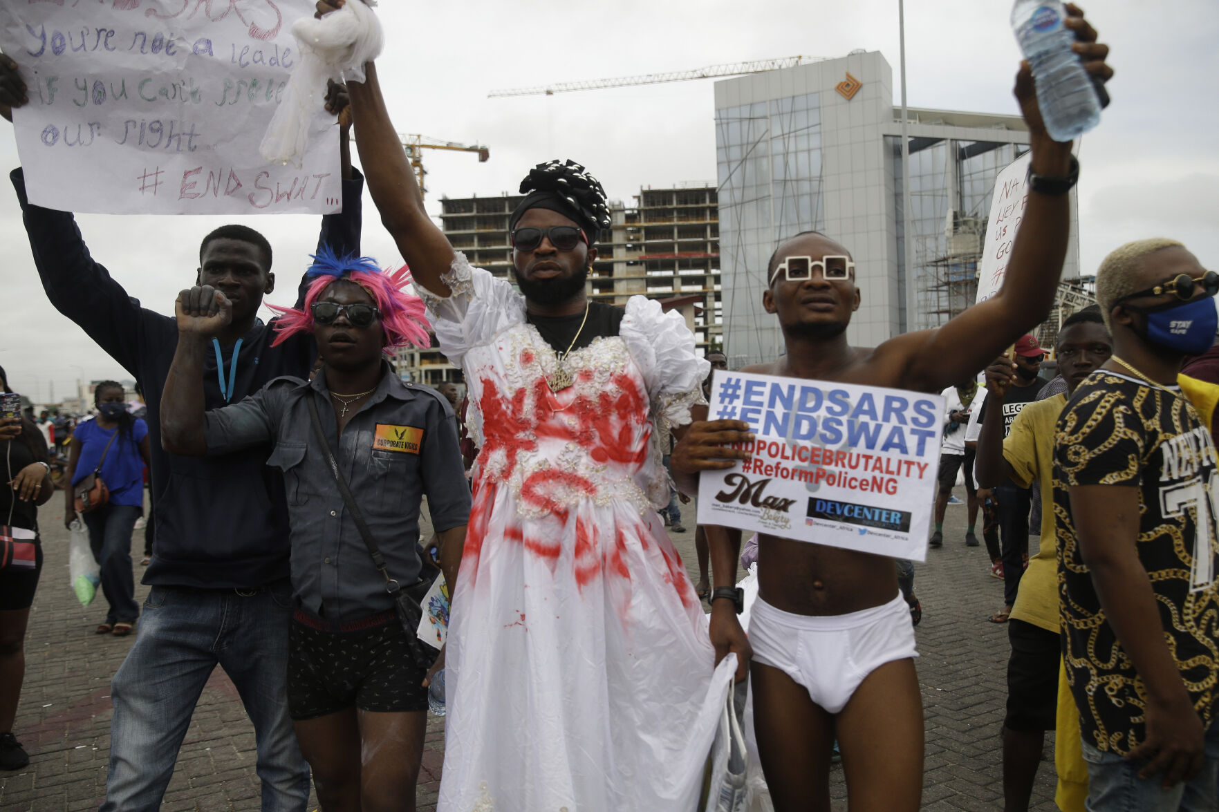 APTOPIX Nigeria Police Protest
